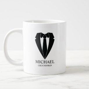 Black Wedding Anzug und Krawatte Personalisierte T Jumbo-Tasse