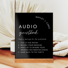 Black Wedding Audio Gästebuch Gästebuchnachricht Acrylschild