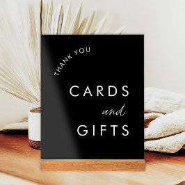 Black Wedding Cards und Gift Table Acrylschild