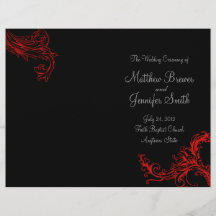 Black Wedding Order of Service & Zeremony Programm