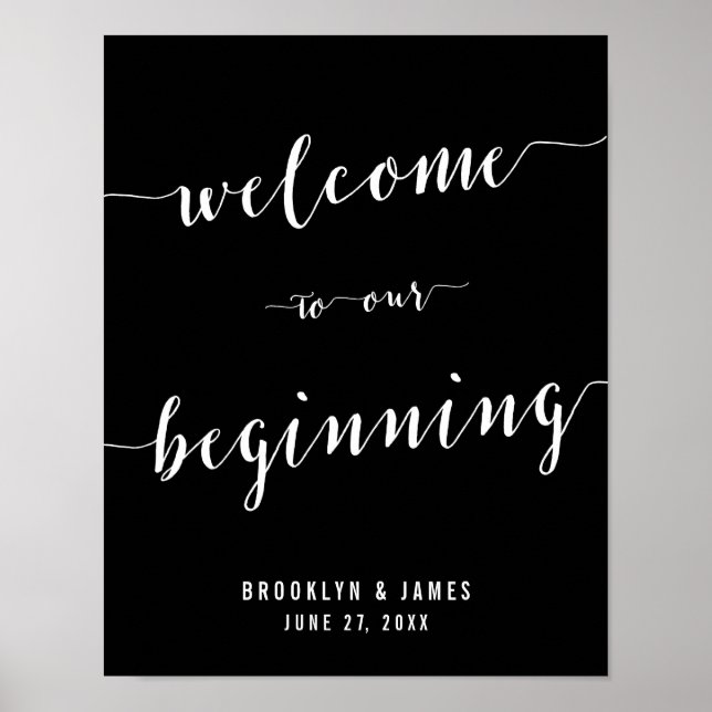Black Wedding Reception signieren 11x14 Poster (Vorne)