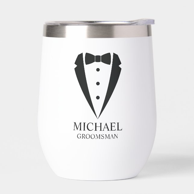 Black Wedding Tuxedo Anzug Personalisierte Trauzeu (Links)