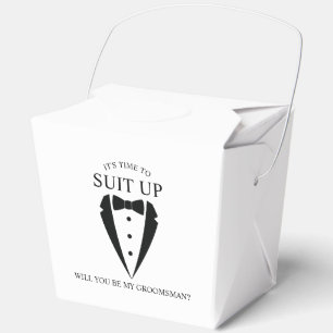 Black Wedding Tuxedo Anzug Trauzeuge Vorschlag Geschenkschachtel