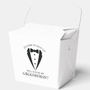 Black Wedding Tuxedo Anzug Trauzeuge Vorschlag Geschenkschachtel