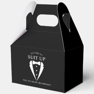 Black Wedding Tuxedo Anzug Trauzeuge Vorschlag Geschenkschachtel