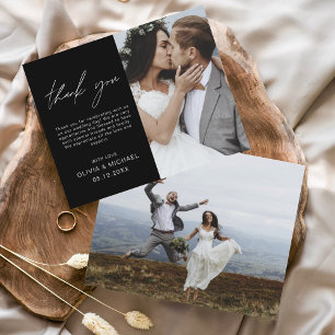 Black Wedding Vielen Dank Foto Minimalistische Kar