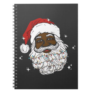 Black WeihWeihWeihnachts-Schwarze Geschichte Xmas Notizblock