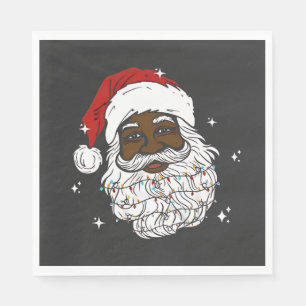 Black WeihWeihWeihnachts-Schwarze Geschichte Xmas Serviette
