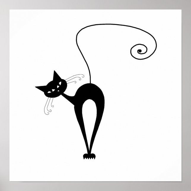 Black Whimsy Kitty 3 Poster (Vorne)