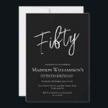 Black & White 50 Minimal 50. Geburtstagsparty I Einladung<br><div class="desc">Black & White 50 Minimal 50. Geburtstagsparty. Die passenden Bürobedarf- und Party-Vorräte sind im Haus erhältlich</div>