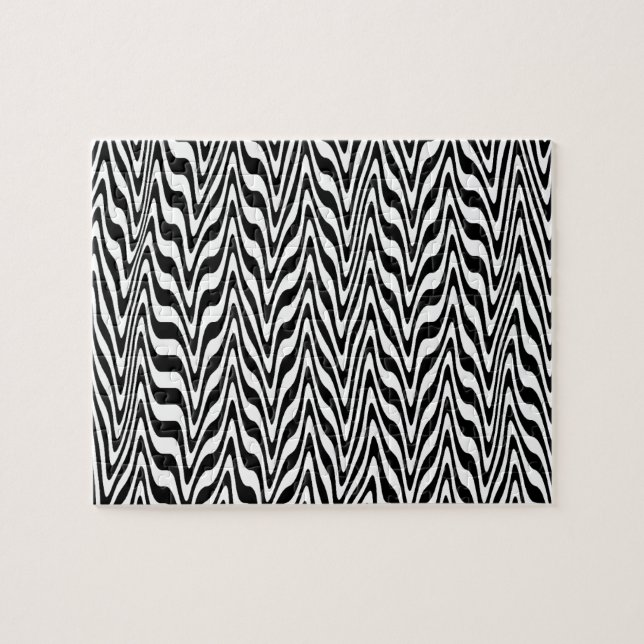 Black & White Abstrakt Zigzag (Horizontal)