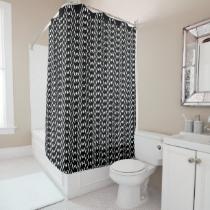 Black & White African Safari Tribal Chic Design Duschvorhang