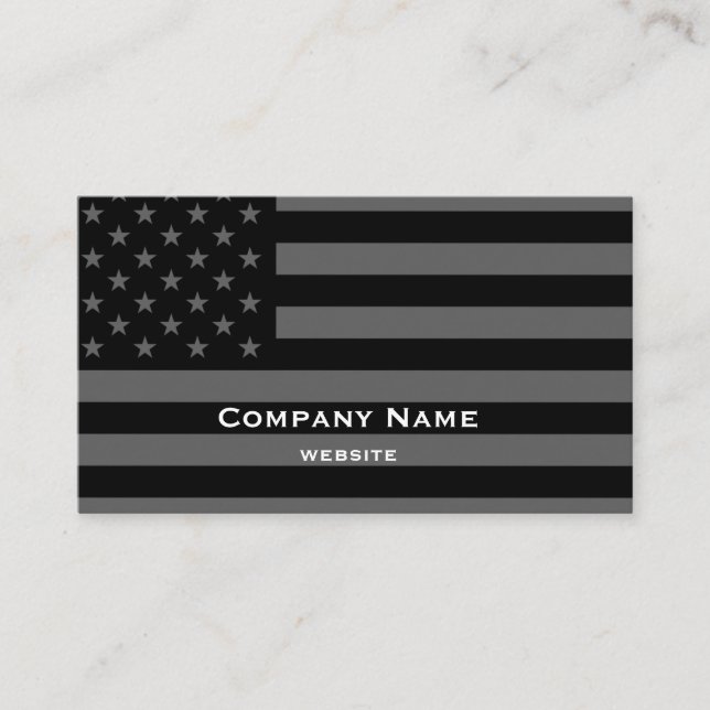 Black & White American Business Card Visitenkarte (Vorderseite)