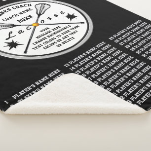 Black, White and Gray Lacrosse Coach Geschenkideen Sherpadecke