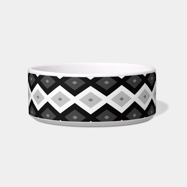 Black, white and grey diamond pattern napf (Vorderseite)