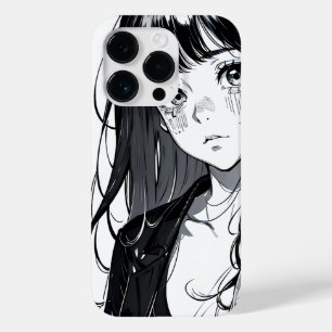 Black & White Anime Girl Case-Mate iPhone 14 Pro Hülle
