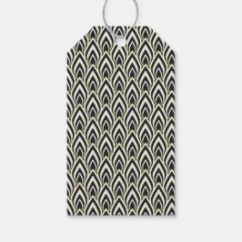 Black & White Art Deco  Geschenkanhänger