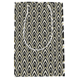 Black & White Art Deco  Mittlere Geschenktüte