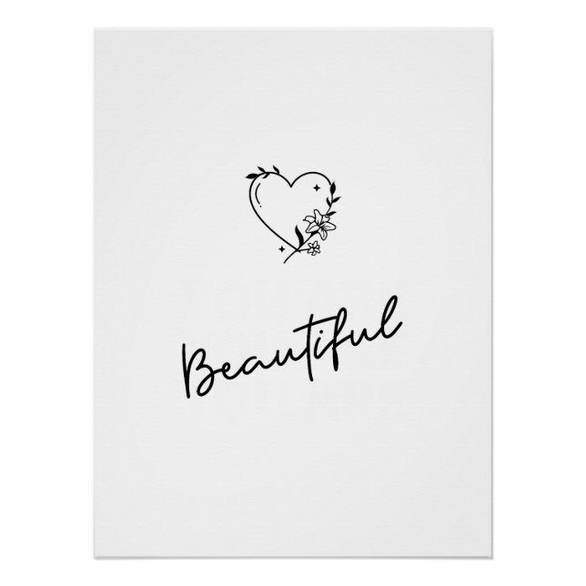 Black & White Art | Motivational Poster Decor (Vorderseite)