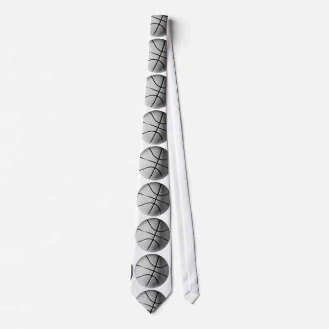 Black & White Basketball Neckwear Krawatte (Vorderseite)
