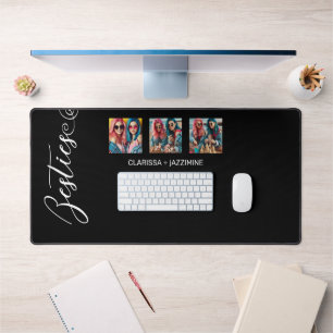 Black White Bestie moderne 3 Photo Collage