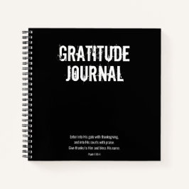 Black White Bible Verset Psalm Gratitude Journal