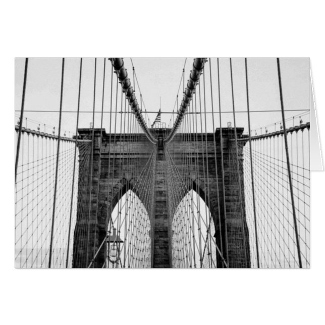 Black White Brooklyn Bridge New York (Devant horizontal)