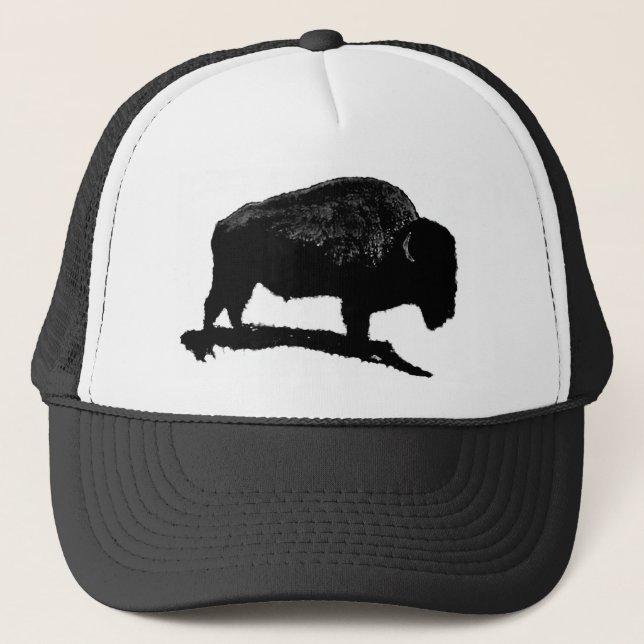Black & White Buffalo Truckerkappe (Vorderseite)
