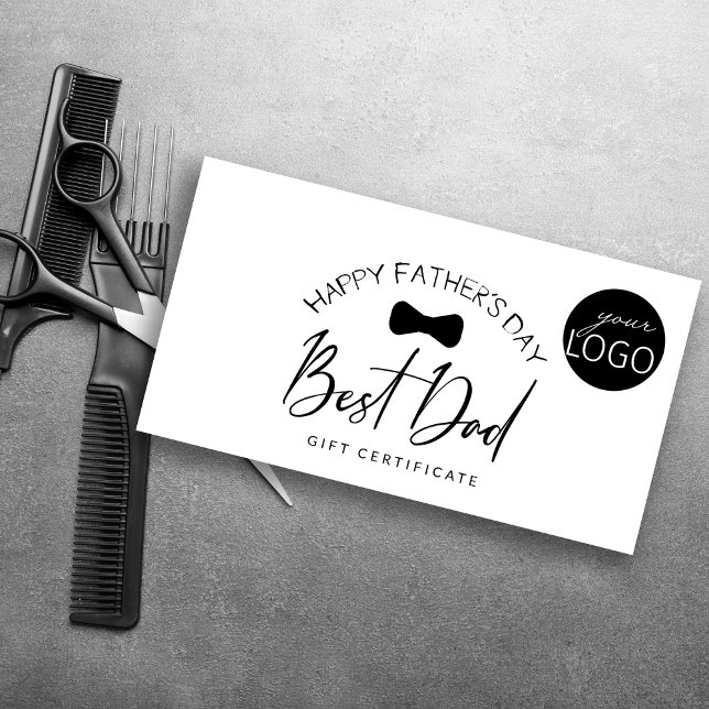 Black & White Business Fathers Day Geschenkzertifi (Von Creator hochgeladen)