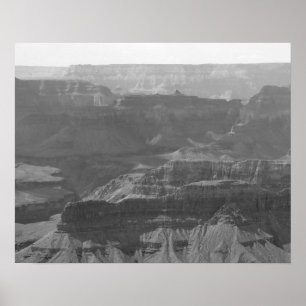 Black & White Canyon Floor im Grand Canyon Poster
