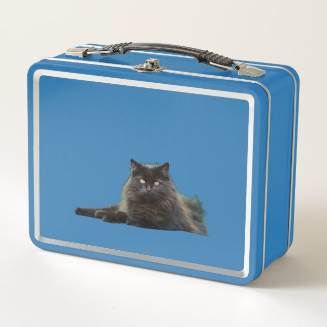 Black & White Cat Duo Metal Lunchbox  (Devant)