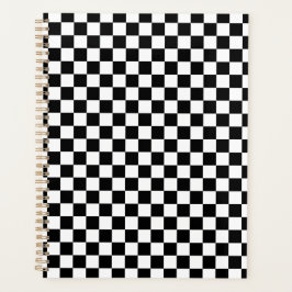 Black White Checkered Checkerboard Planer