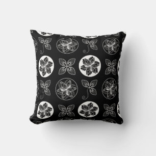 Black White Chic Pattern Kissen