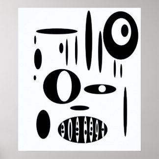 Black & white Cirkel Talk Poster