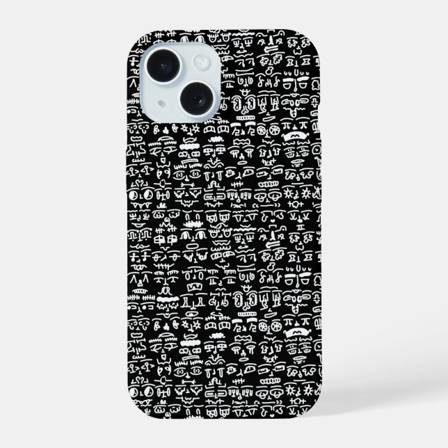 Black & White Doodle Pattern  Case – Bold Ab (Verso)