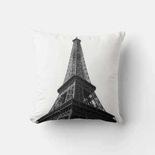 Black & White Eiffel Tower Paris Europa Reisen Kissen