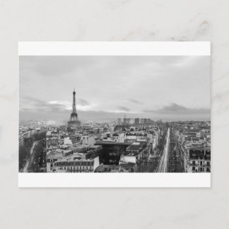 Black&White: Eiffel Tower, Paris, Frankreich Postkarte