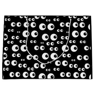 Black & White Eyeball Lg.Geschenktüte Große Geschenktüte