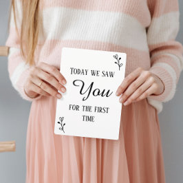 Black & White First Ultrasound & Heartbeat Zeichen