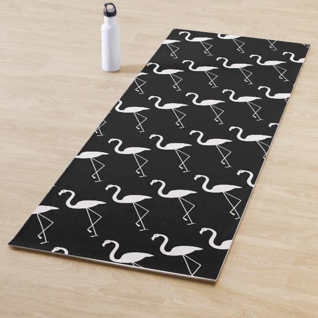 Black & White Flamingo Yoga Mat Yogamatte (Beispiel)