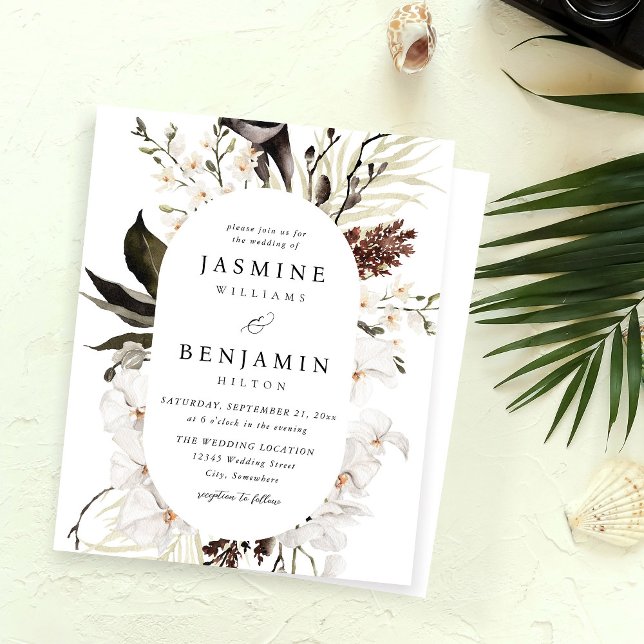 Black & White Floral Beachy Hochzeit (Von Creator hochgeladen)