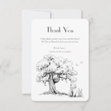 Black & White Forest Bear Babydusche Vielen Dank