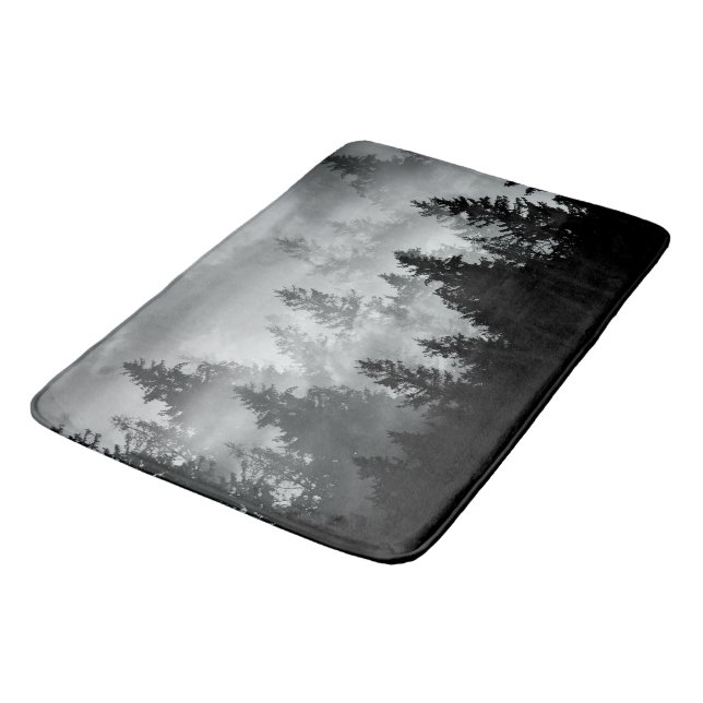 Black & White Forest Dream #2 #wall #decor #art Badematte (Schrägansicht)