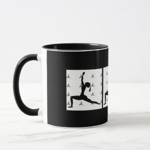 Black/White - Fun Yoga Design Combo Kaffee Tasse/C Tasse
