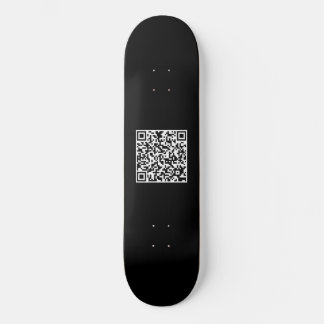 Black & White Funny Cool Your Custom QR Code Pro Skateboard