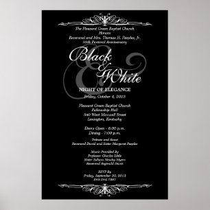 Black & White Galball Tanz Custom Event Poster2 Poster