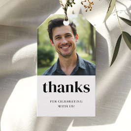 Black & White Geburtstag Vielen Dank für Ihr Inter Geschenkanhänger