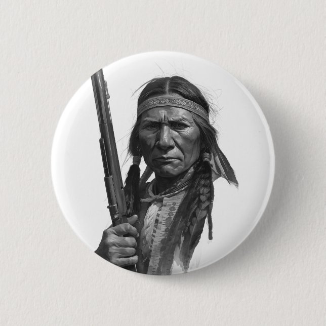 Black & White Geronimo Button (Vorderseite)