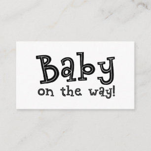 Black & White Gift Registrierungskarte, Baby on th Begleitkarte