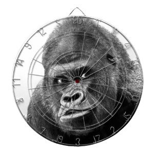 Black White Gorilla Dartscheibe